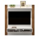 Painel para TV até 42 Polegadas Capri Off White e Nogueira Painel para TV até 42 Polegadas Capri Off White e Nogueira