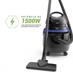 Aspirador de Pó e Água Philco PAS80 1500W - Preto/Azul