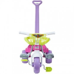Triciclo Tico Tico Festa com Aro Protetor Rosa 2561L Magic Toys