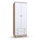Guarda-Roupa Infantil Encanto 2P 2G | Nogal Manchester e Branco Guarda-Roupa Infantil Encanto 2P 2G | Nogal Manchester e Branco