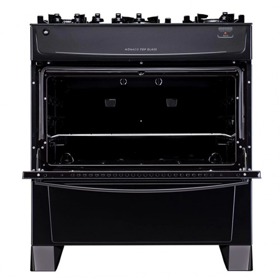 Fogão Atlas 5 Bocas Mônaco Top Glass com Mesa de Vidro
