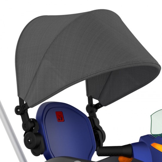 VELOBABY® RECLINÁVEL C/ CAPOTA PASSEIO & PEDAL 368 (AZUL)