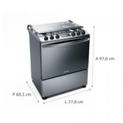 Fogão 5 Bocas Brastemp Inox Acendimento Automático - BFS5 NCRUNA