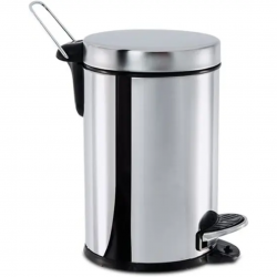 Lixeira inox 12 litros com pedal e balde brinox 3040/203