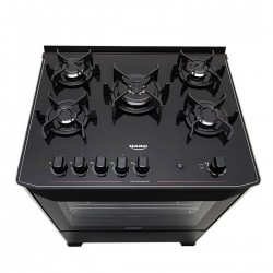 Fogão 5 Bocas Dako Magister Com Mesa De Vidro E Tripla Chama 