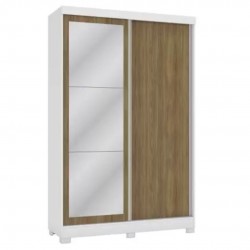 Guarda roupa o02 Portas de Correr 02 Gavetas c/ Pé e Espelhos - Ref. CB01N57