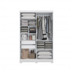 Guarda roupa o02 Portas de Correr 02 Gavetas c/ Pé e Espelhos - Ref. CB01N57