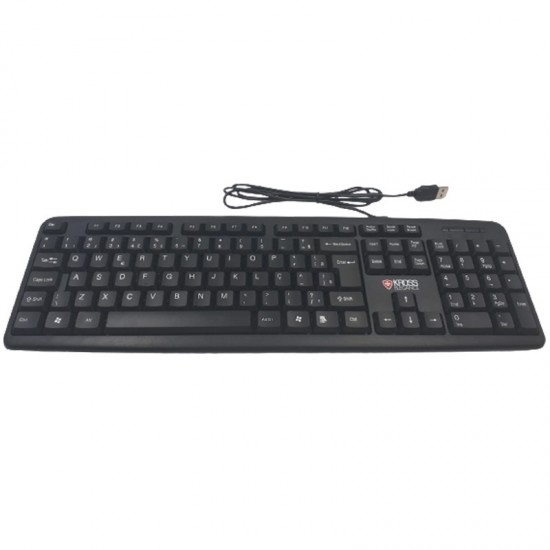 Teclado USB kross elegance KE-K095 preto 104 teclas