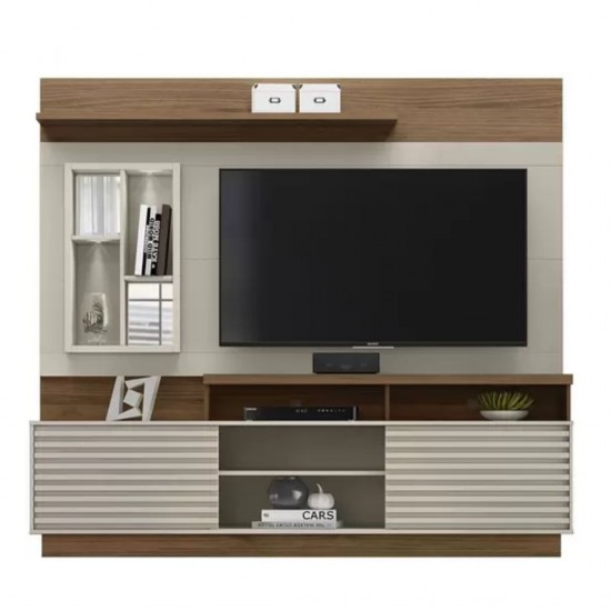 Home Eldorado Para TVs de 65" Off White/Nogueira Linea Brasil