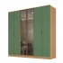 GUARDA-ROUPA MIRACLE (L: 240CM) C/ 2 PORTAS REFLECTA 100% MDF OLMO / VERDE