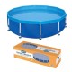 Piscina 4500l Estrutura Circular Aço Mor Para Verão Azul