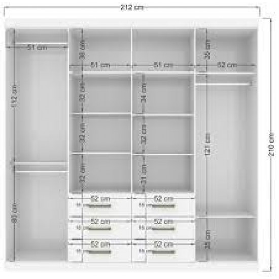 Guarda Roupa Liverpool com 8 Portas - Branco